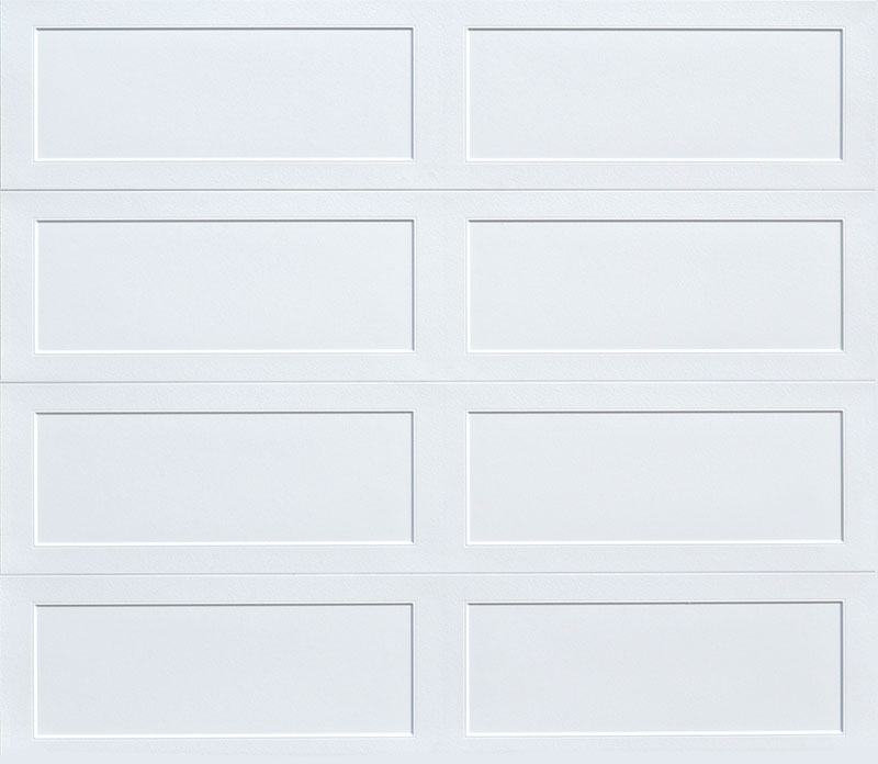 long recessed panel garage door